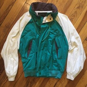 Vintage NAUTICA Green/Teal & Purple Windbreaker